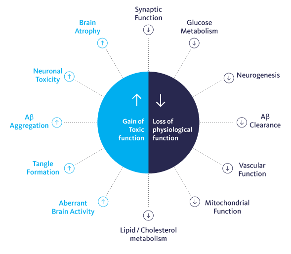 Gain of toxic function and loss of physiological function